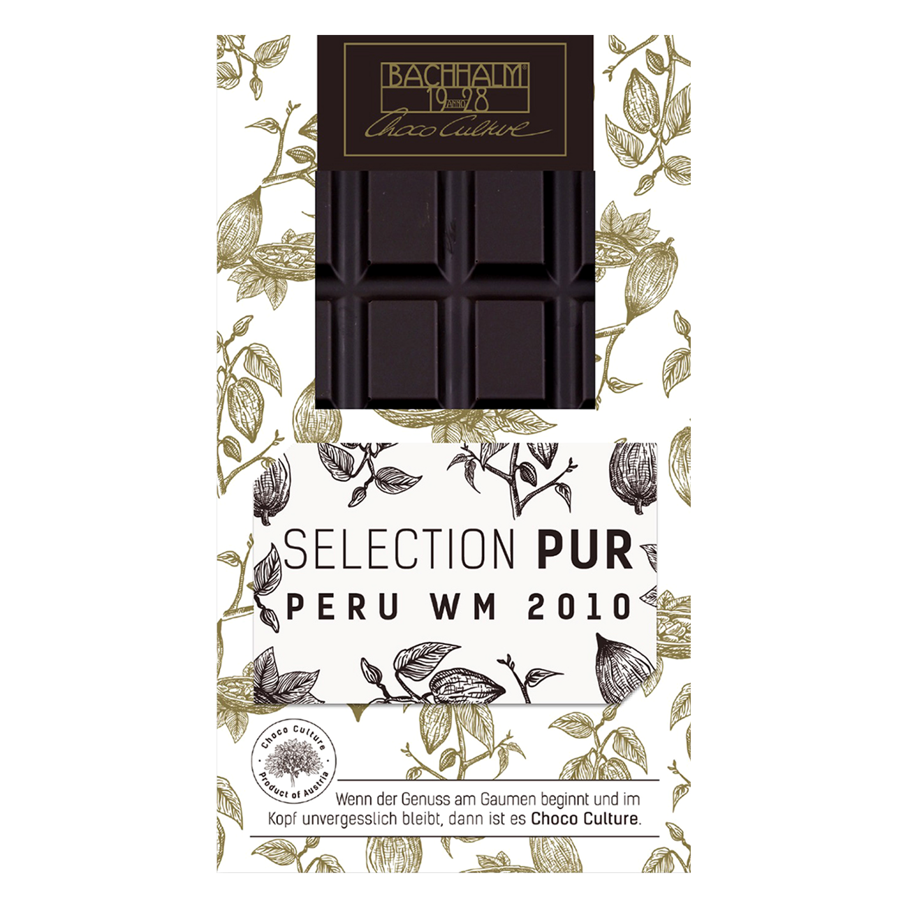 Zartbitter Schokolade 65% Pur Peru WM 2010