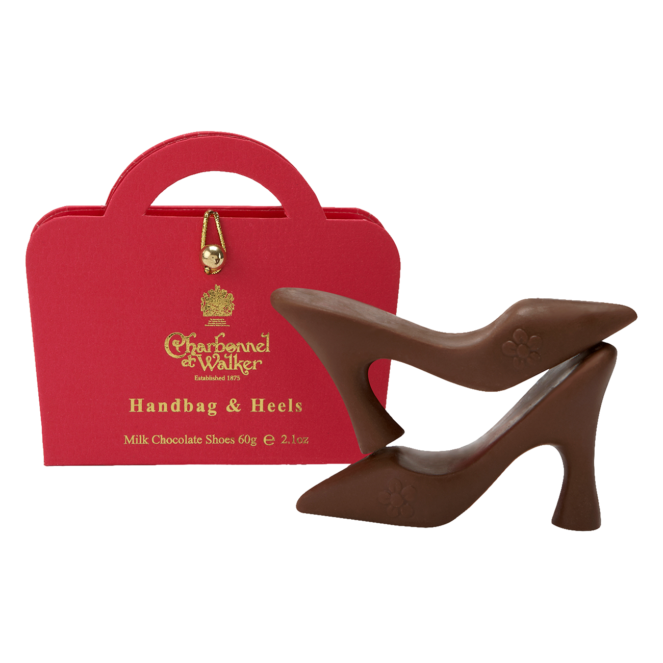Handtasche & Milchschokoladen-High Heels