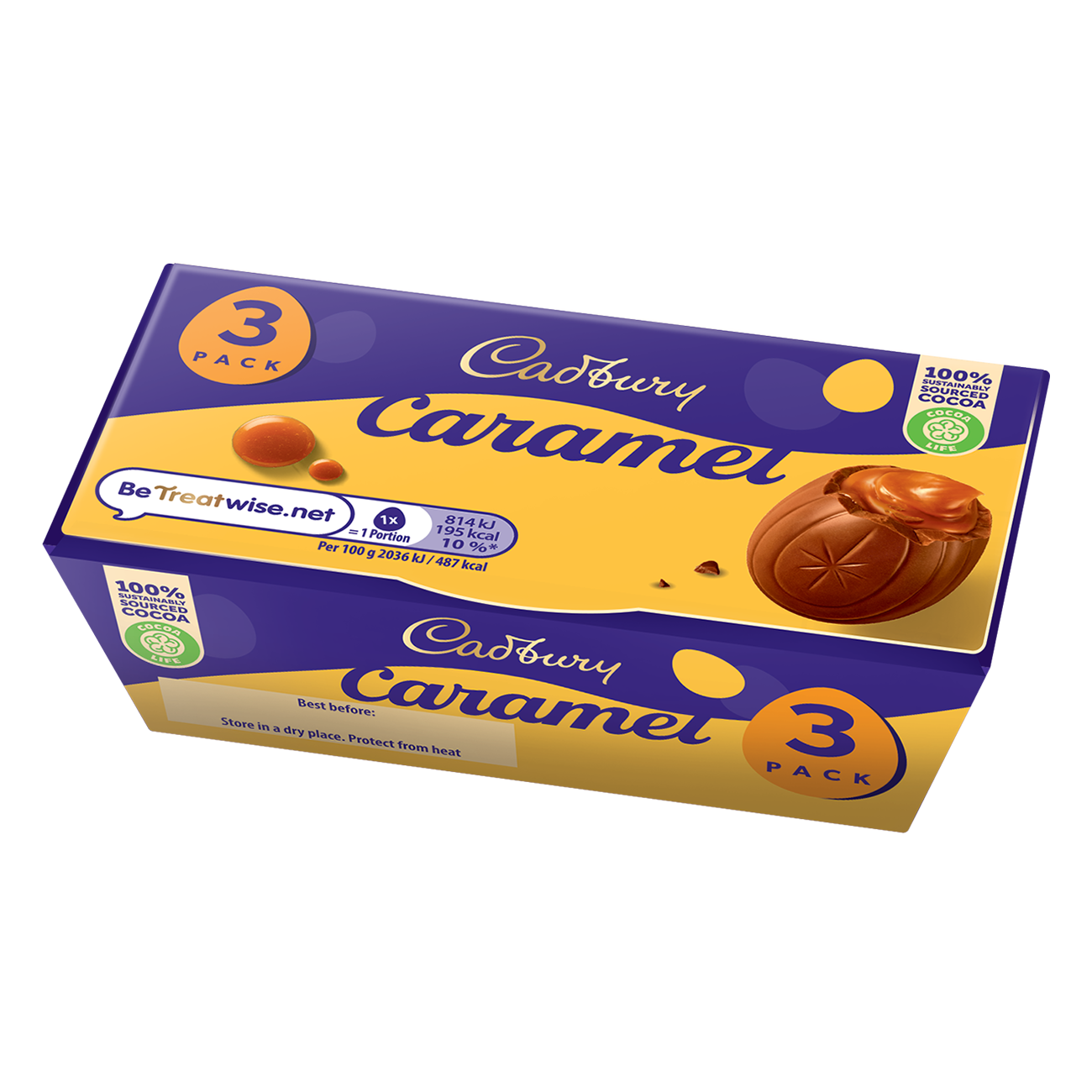 Milchschokoladen-Eier mit Karamellfüllung