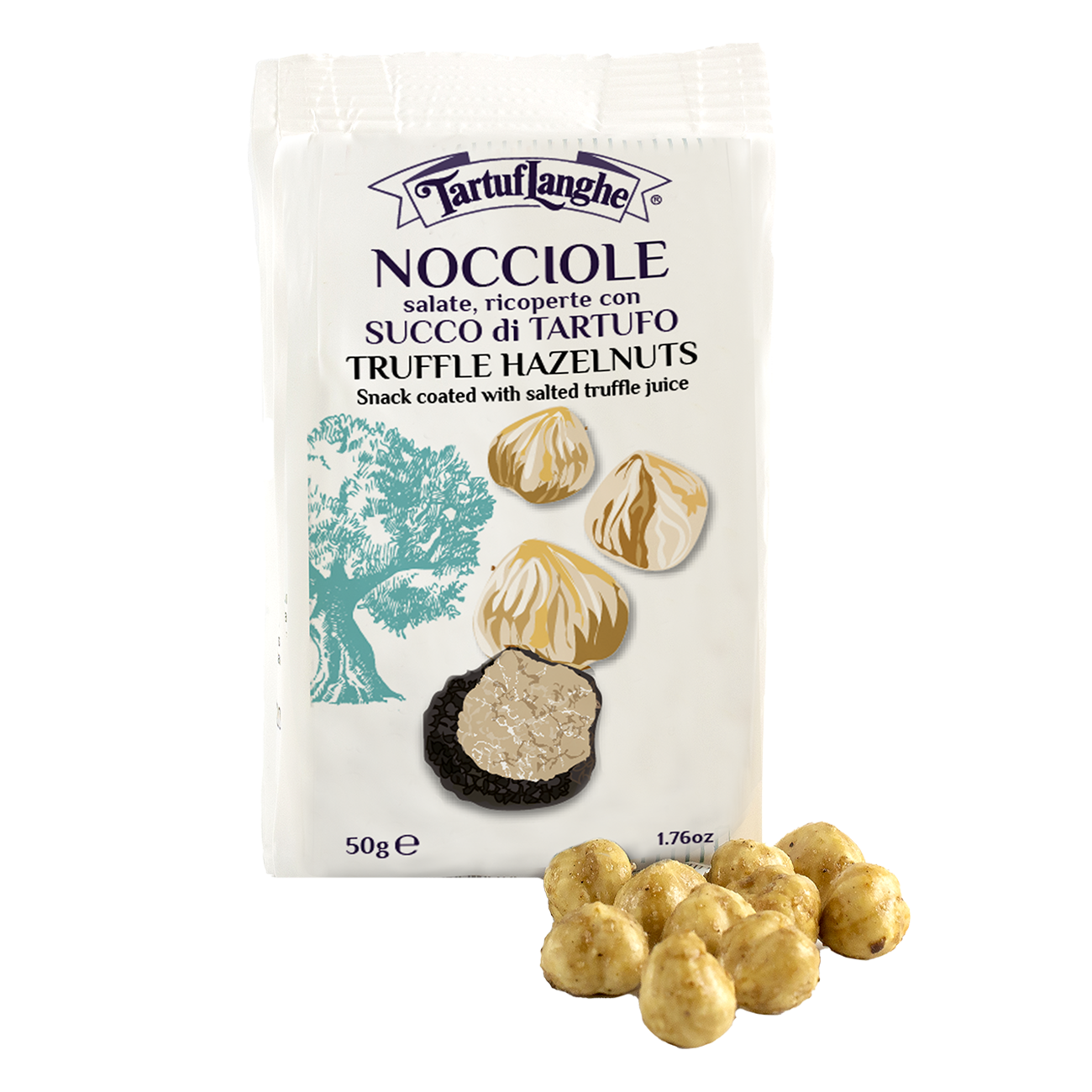 Haselnüsse mit Trüffelsaft überzogen