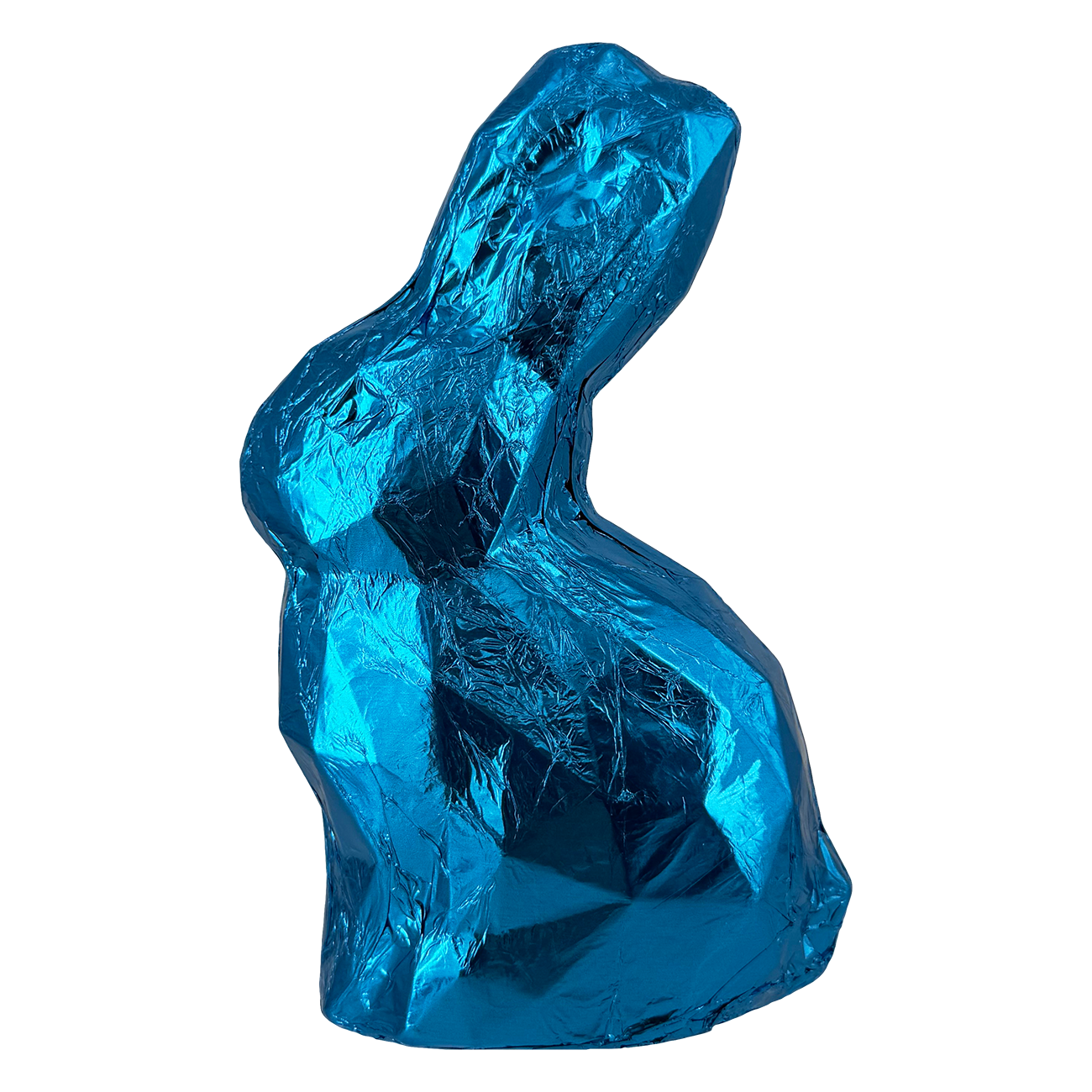 Brillant-Hase aus Milchschokolade in buntem Stanniol 