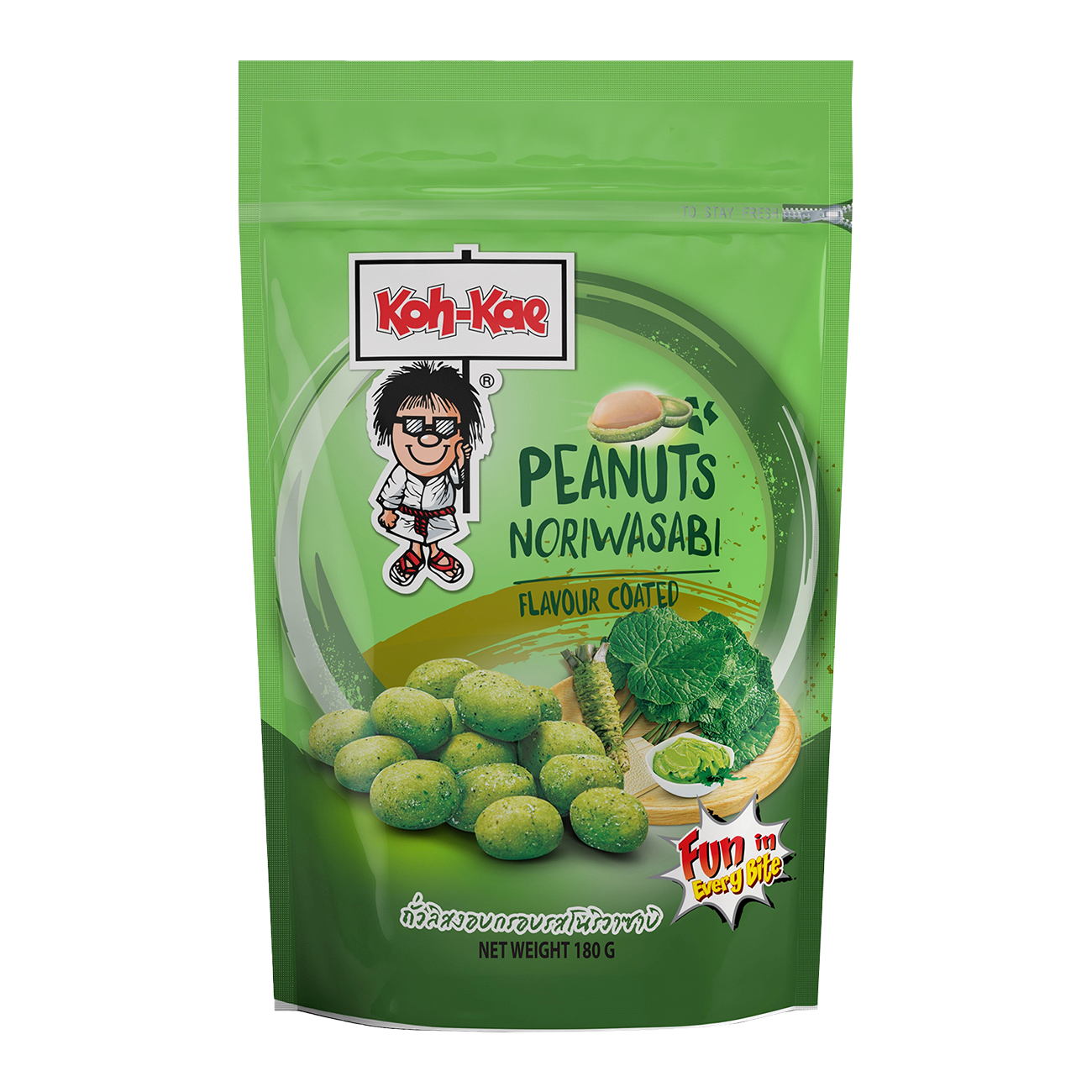 Koh-Kae Wasabi Erdnüsse mit Nori 180g
