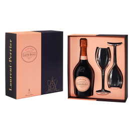 Laurent-Perrier Cuvée Rosé with 2 glasses – Gift Set - Julius