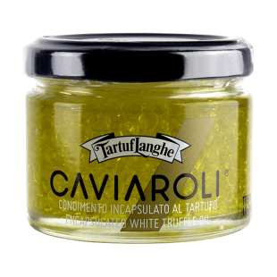 Perlen von weißem Trüffelöl