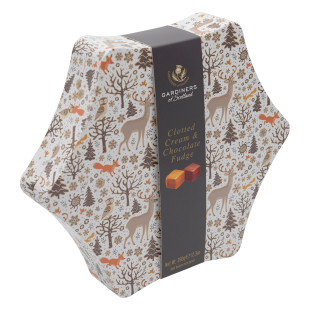 Clotted Cream & Chocolate Fudge Star Tin 