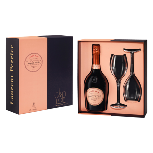 Laurent-Perrier Cuvée Rosé with 2 glasses – Gift Set 