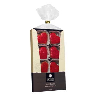 Sweethearts with nougat filling
