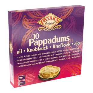 Pappadums Knoblauch 