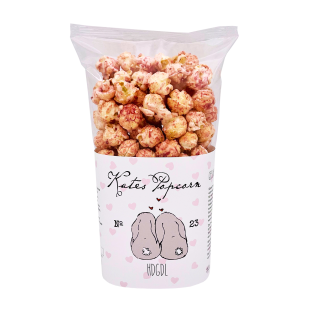 Kates Popcorn Weiße Schokolade, Vanille & Himbeeren