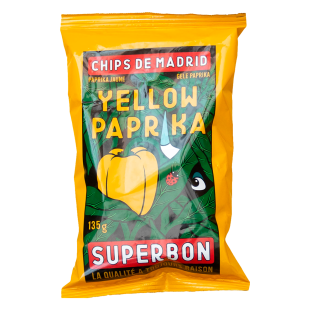 Kartoffelchips mit gelber Paprika