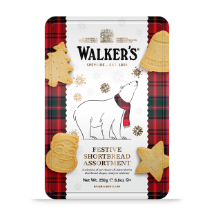 Festive Shortbread in a Polar Bear Tin