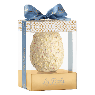 White Chocolate Egg with Raspberry