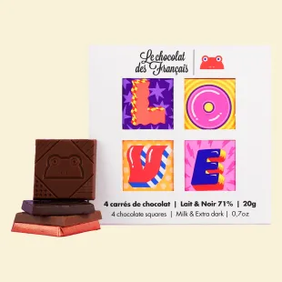 Organic Dark & Milk Chocolate "Love"