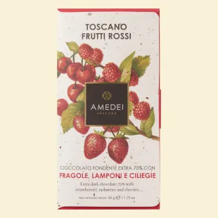 "Toscano Frutti Rossi" – Zartbitterschokolade mit roten Früchten 70%