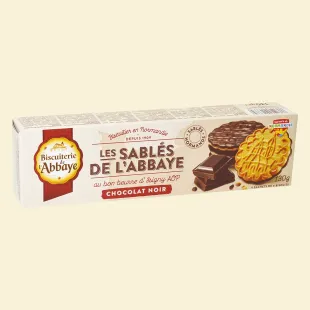 Sablés with dark chocolate