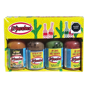 Charola Salsitas de Habanero – 4 Hot Sauces